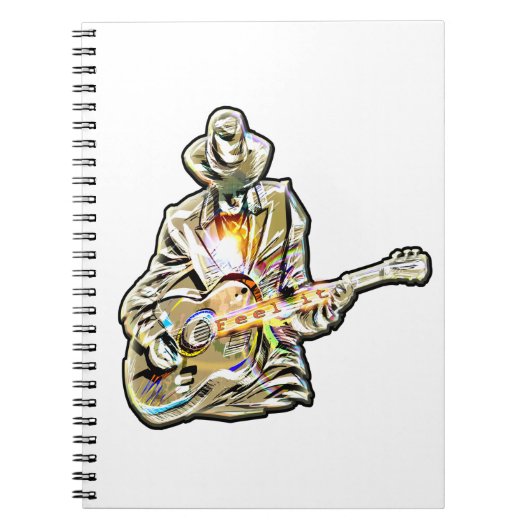 Carnet Blues Musician - Ressentez la musique (Devant)