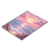 Carnet Blush Beach | Pink Ocean Sunset Coastal Watercolor (Côté gauche)