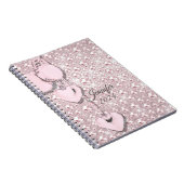 Carnet Blush Drips Monogramme Pailleté Rose 2024 (Côté Droit)