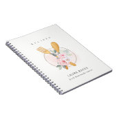 Carnet Blush Floral Spoon Fork Bakery Catering Recipe (Côté Droit)