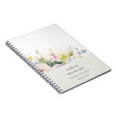 Carnet Blush Lilac Aquarelle Rose Floral Bunal Business (Côté Droit)
