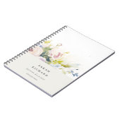 Carnet Blush Lilac Aquarelle Rose Floral Bunal Business (Côté gauche)