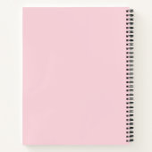 Carnet Blush Modern Girly Gold Script Monogramme Nom (Dos)