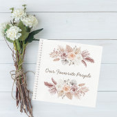 Carnet Blush Pampas Grass Wedding Guest Book