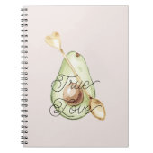 Carnet Blush Pink Avocado Heart Spoon  (Devant)