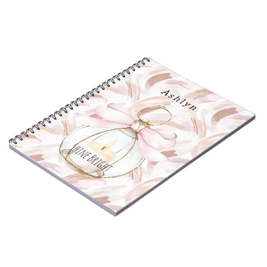 Carnet Blush Pink Bow Candle Shine Bright (Côté gauche)