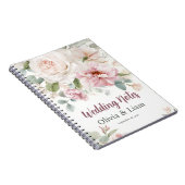 Carnet Blush Pink Floral Personalized Wedding Planner (Côté Droit)