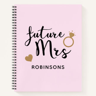 Carnet Blush Pink Gold Wedding planner Avenir Mme.