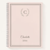 Carnet Blush Pink Monogram Personalized Quiet Luxury (Devant)