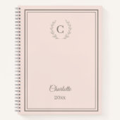Carnet Blush Pink Monogram Personalized Quiet Luxury (Devant)