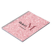 Carnet Blush Pink paillettes Monogram cheveux et maquilla (Côté gauche)