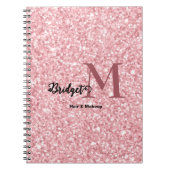 Carnet Blush Pink paillettes Monogram cheveux et maquilla (Devant)