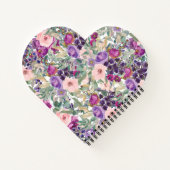 Carnet Blush Pink Purple Watercolor Floral Sage Green (Dos)