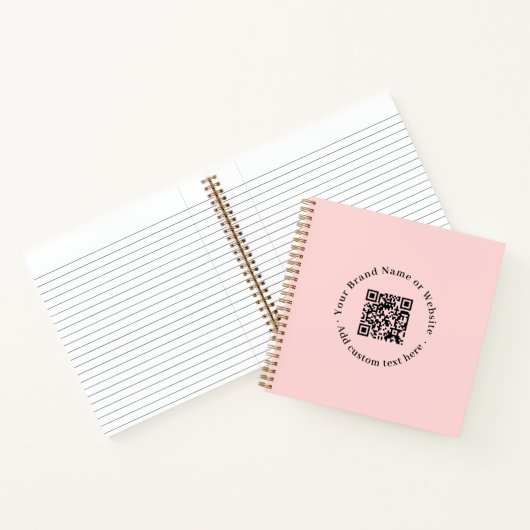 Carnet Blush Pink QR | Feminine Business Promo Design (Intérieur)