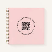 Carnet Blush Pink QR | Feminine Business Promo Design (Devant)