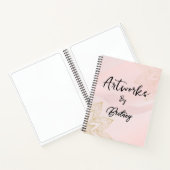 Carnet Blush Pink Script Name Artwork Sketchbook (Intérieur)