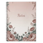 Carnet Blush Pink Wildflower Aesthetic Notebook (Devant)