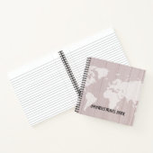 Carnet Blush Pink World carte notes de voyage personnalis (Intérieur)