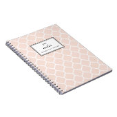 Carnet Blush Quatrefoil Motif personnalisé (Côté Droit)