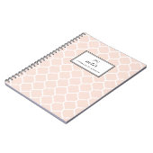 Carnet Blush Quatrefoil Motif personnalisé (Côté gauche)