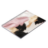 Carnet Blush Rose Blanc Or Noir Vachette Animal (Côté gauche)