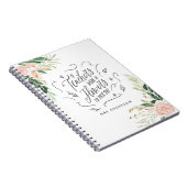 Carnet Blush rose floral merci enseignant cadeau annonce (Côté Droit)