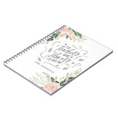 Carnet Blush rose floral merci enseignant cadeau annonce (Côté gauche)