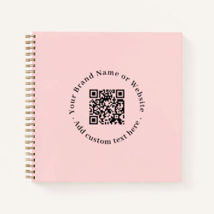 Carnet Blush Rose QR   Design de promo pour entreprises f