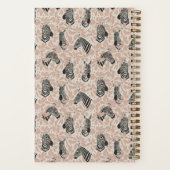 Carnet Blush Zebra Botanical Safari Notes Personalized (Verso)