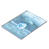 Carnet Bocal Mason à coeur bleu et rusticité de bébé resp (Côté gauche)