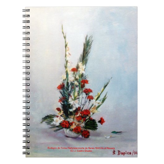 Carnet Bodegón de flores/Nature morte des fleurs (Devant)