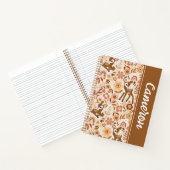 Carnet Boeuf mignon cerf modèle floral (Intérieur)