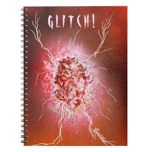 Carnet Bogue informatique Glitch (Devant)