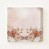 Carnet Bohème Aquarelle Floral Mariage de automne (Dos)