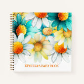 Carnet Bohemian Daisies Fleur sauvage Nom du Motif Baby B (Devant)