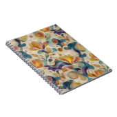 Carnet Boho Abstrait Aquarelle Floral Tourbillon Or Sarce (Côté Droit)