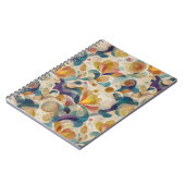 Carnet Boho Abstrait Aquarelle Floral Tourbillon Or Sarce (Côté gauche)