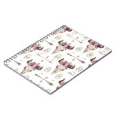 Carnet Boho aquarelle : flèches, motif crâne. (Côté gauche)