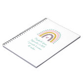 Carnet Boho Arc-en-ciel rose Turquoise Gold Hearts Baby C (Côté gauche)