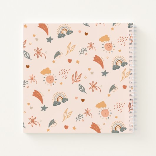 Carnet Boho Baby Arc-en-ciel Premières Années Souvenirs e (Dos)