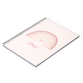 Carnet Boho Beige Blush Arc-en-ciel (Côté gauche)