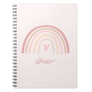 Carnet Boho Beige Blush Arc-en-ciel