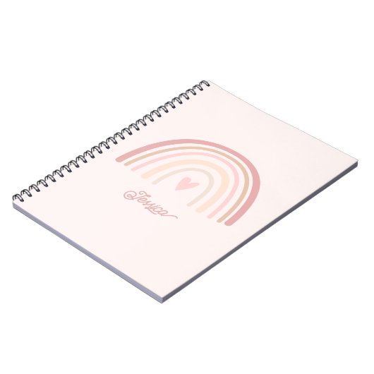 Carnet Boho Beige Blush Rainbow (Côté gauche)