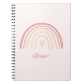 Carnet Boho Beige Blush Rainbow (Devant)