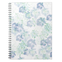 Boho bleu Fleurs florales Motif de teinture à tart