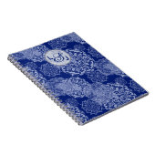 Carnet Boho Blues Méditatifs Mandalas Monogrammées (Côté Droit)