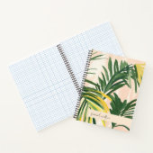 Carnet Boho Blush Green Tropical Palm Plage Feuille (Intérieur)