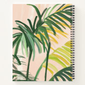 Carnet Boho Blush Green Tropical Palm Plage Feuille (Dos)