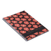 Carnet Boho Botanical Black Red Custom Wedding (Côté Droit)