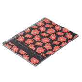 Carnet Boho Botanical Black Red Custom Wedding (Côté gauche)